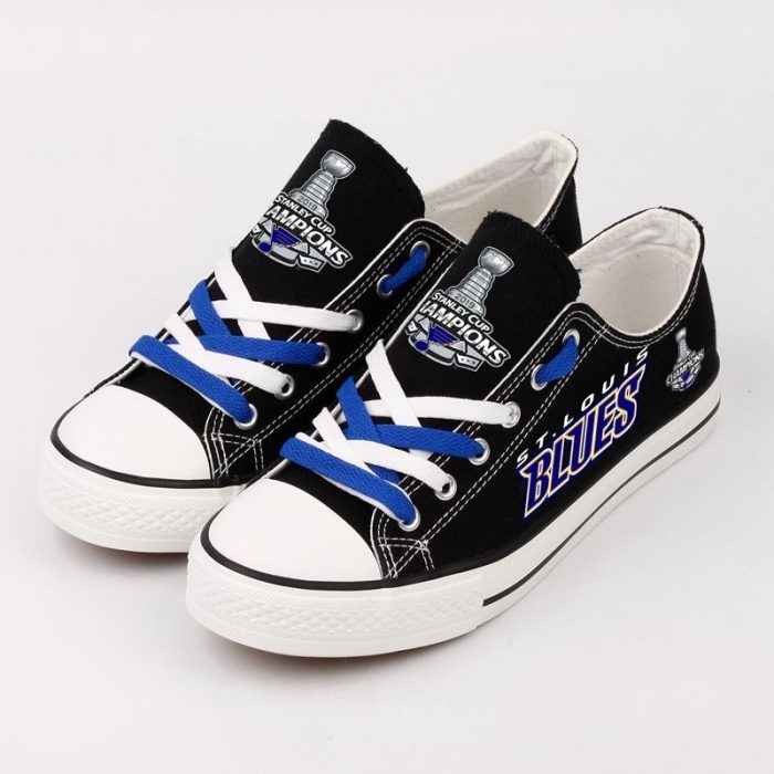 St Louis Blues NHL Hockey 3 Gift For Fans Low Top Custom Canvas Shoes