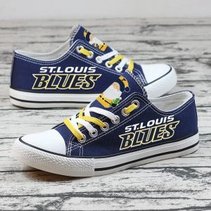 St Louis Blues NHL Hockey 4 Gift For Fans Low Top Custom Canvas Shoes