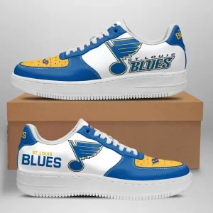 St. Louis Blues Nike Air Force Shoes Unique Hockey Custom Sneakers