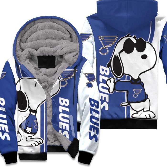 St. Louis Blues Snoopy Lover 3D Printed Unisex Fleece Hoodie