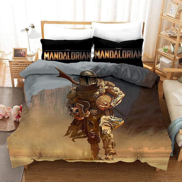 Star Wars The Mandalorian #7 Duvet Cover Pillowcase Bedding Set Home Decor
