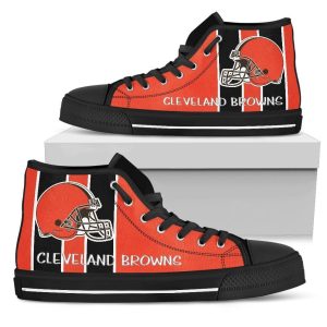 Steaky Trending Fashion Sporty Cleveland Browns NFL Custom Canvas High Top Shoes