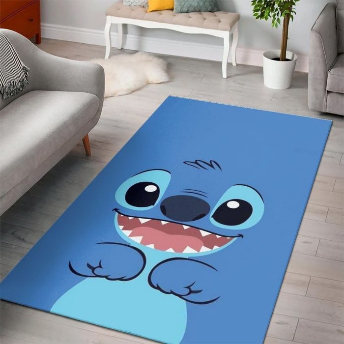 Stitch Disney Living Room Cartoon Floor Carpet Rectangle Rug