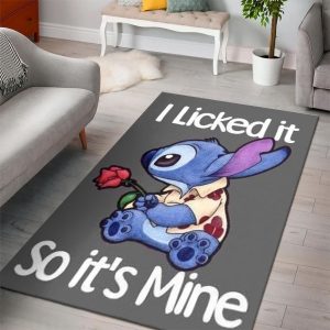 Stitch Disney Living Room Cartoon Floor Carpet Rectangle Rug