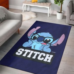 Stitch Disney Living Room Cartoon Floor Carpet Rectangle Rug