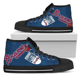 Straight Outta Atlanta Braves MLB Custom Canvas High Top Shoes