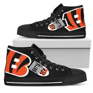 Straight Outta Cincinnati Bengals NFL Custom Canvas High Top Shoes