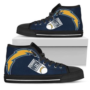 Straight Outta Los Angeles Chargers NFL Custom Canvas High Top Shoes