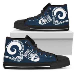 Straight Outta Los Angeles Rams NFL Custom Canvas High Top Shoes