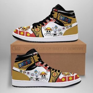 Straw Hat Shoes Jolly Roger High Top Boots One Piece Anime Sneakers
