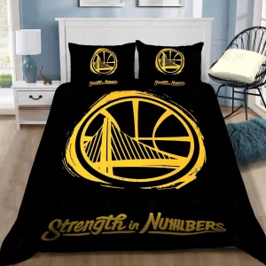 Strength In Numbers Golden State Warriors Bedding Set- 1 Duvet Cover & 2 Pillow Cases