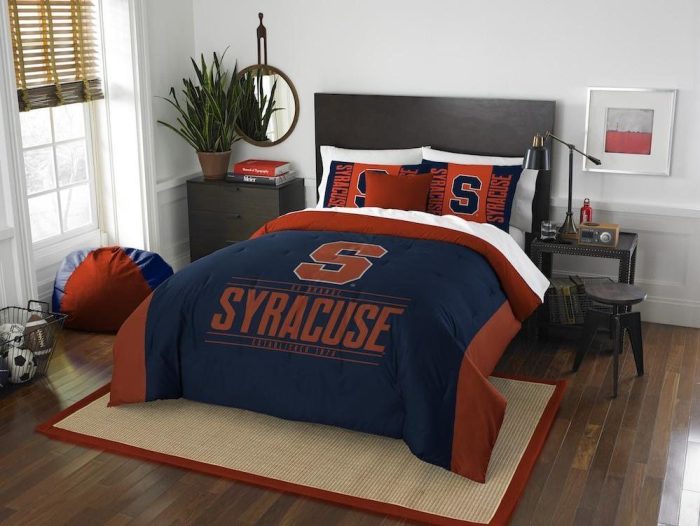 Syracuse Orange Bedding Set - 1 Duvet Cover & 2 Pillow Cases