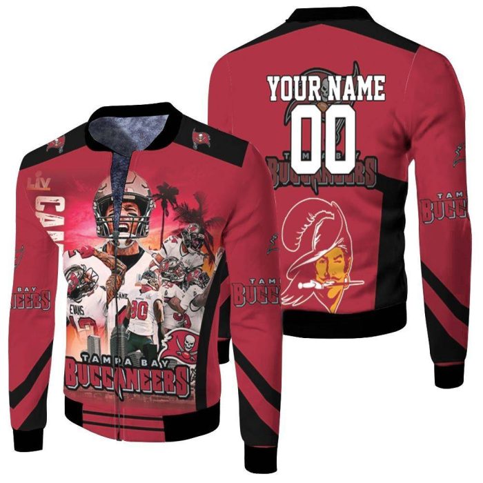 Tampa Bay Buccaneers Liv Champion Legend 3D Personalized Fleece Bomber Jacket