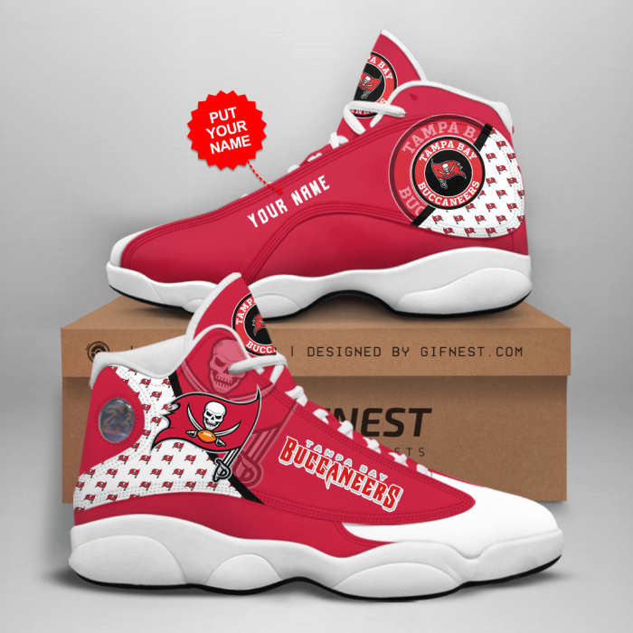 Tampa Bay Buccaneers Men'S Jordan 13 Custom Name Personalized Shoes