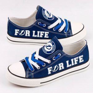 Tampa Bay Lightning NHL Hockey For Life Gift For Fans Low Top Custom Canvas Shoes