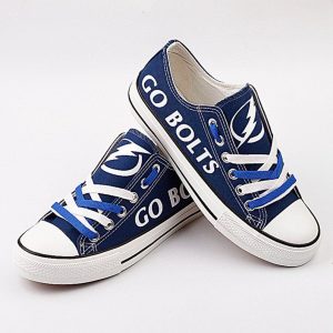 Tampa Bay Lightning NHL Hockey Go Bolts Gift For Fans Low Top Custom Canvas Shoes
