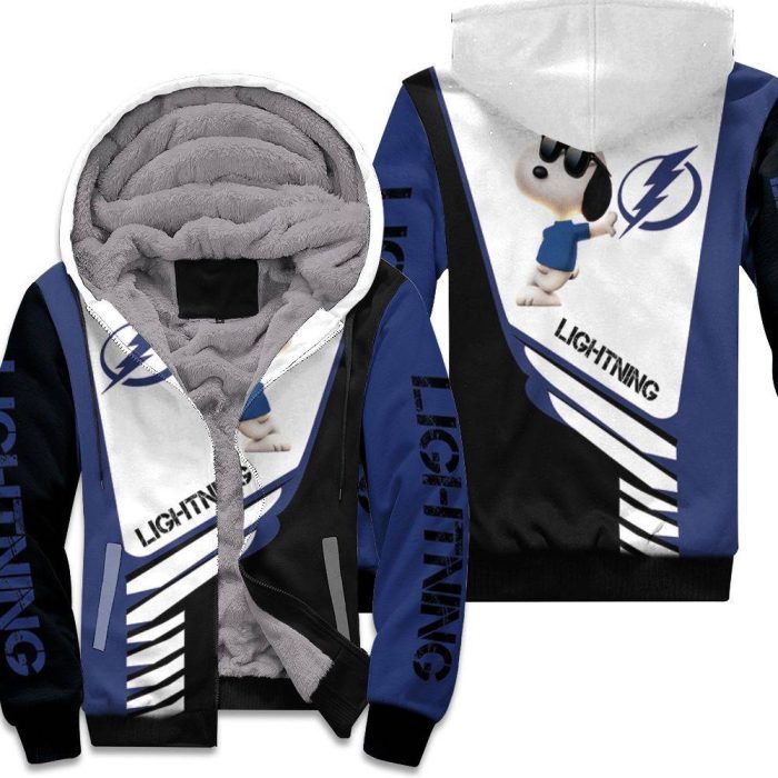 Tampa Bay Lightning Snoopy For Fans 3D Unisex Fleece Hoodie