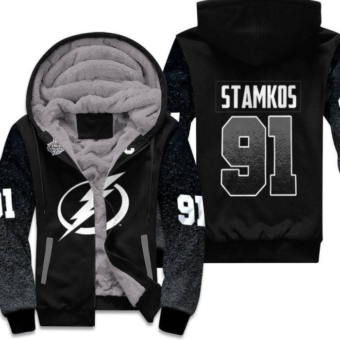 Tampa Bay Lightning Steven Stamkos Black Inspired Style Unisex Fleece Hoodie