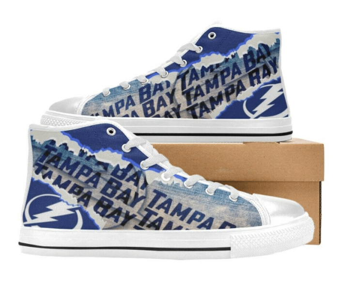 Tampa Bay Rays MLB Baseball 1 Custom Canvas High Top Shoes