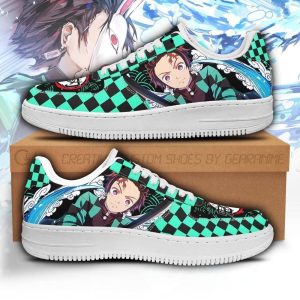 Tanjiro Nike Air Force Shoes Unique Demon Slayer Anime Custom Sneakers