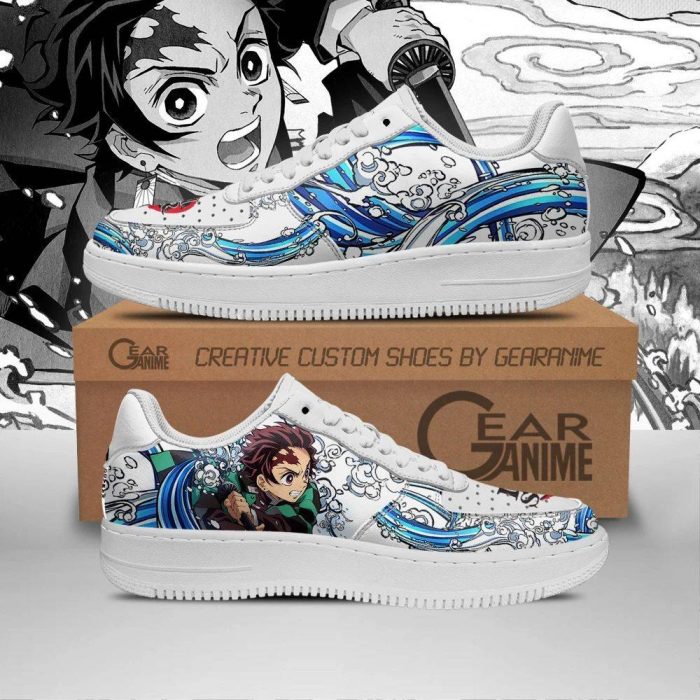 Tanjiro Water Breathing Shoes Demon Slayer Anime Air Force Sneakers Pt10