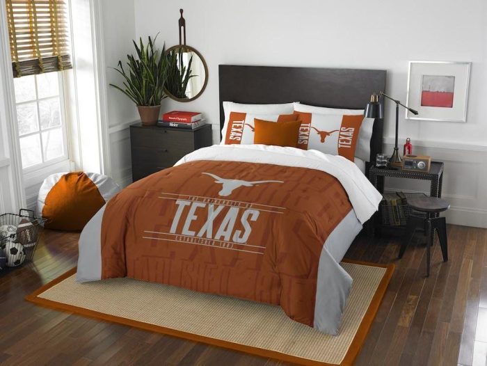 Texas Longhorns Bedding Set - 1 Duvet Cover & 2 Pillow Cases