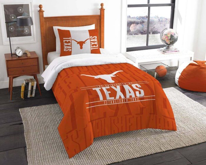 Texas Longhorns Bedding Set - 1 Duvet Cover & 2 Pillow Cases