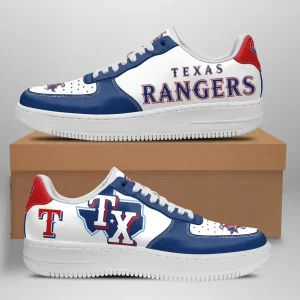 Texas Rangers Nike Air Force Shoes Unique Baseball Custom Sneakers