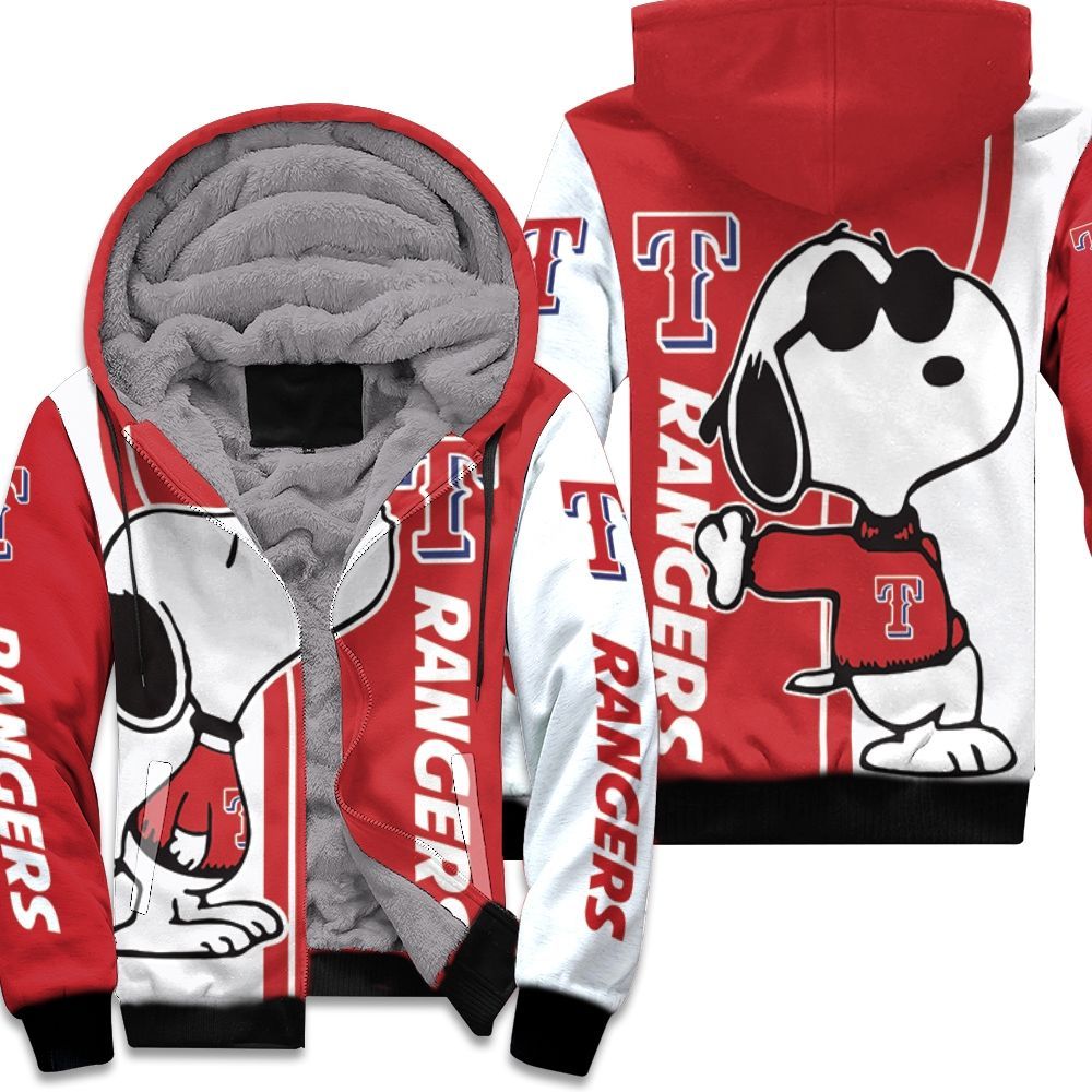 Texas Rangers Snoopy Lover 3D Printed Unisex Fleece Hoodie – Choose ...