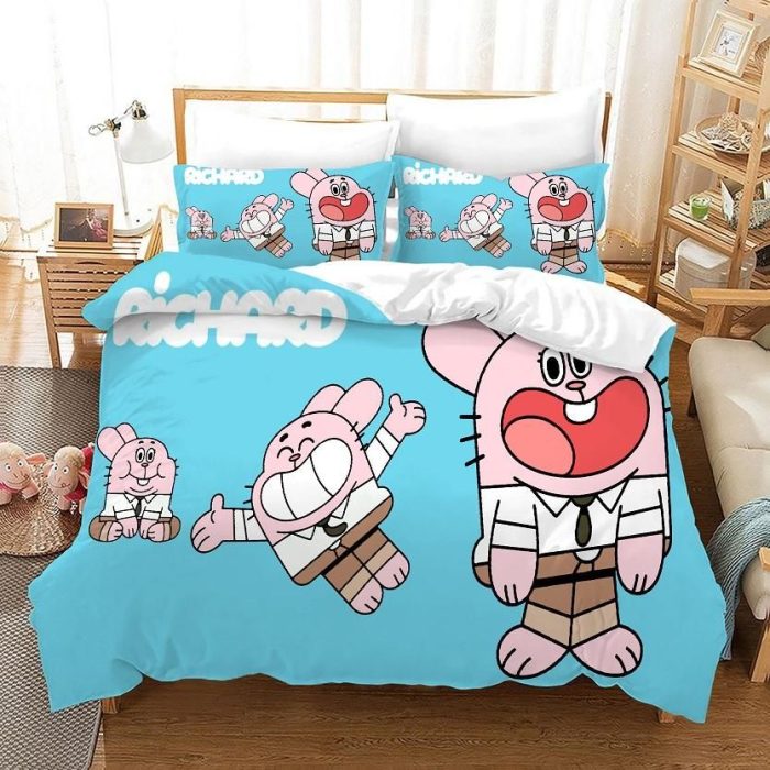 The Amazing World of Gumball #11 Duvet Cover Pillowcase Bedding Set Home Bedroom Decor