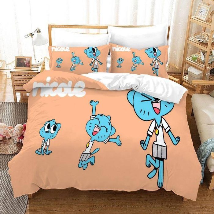 The Amazing World of Gumball #14 Duvet Cover Pillowcase Bedding Set Home Bedroom Decor