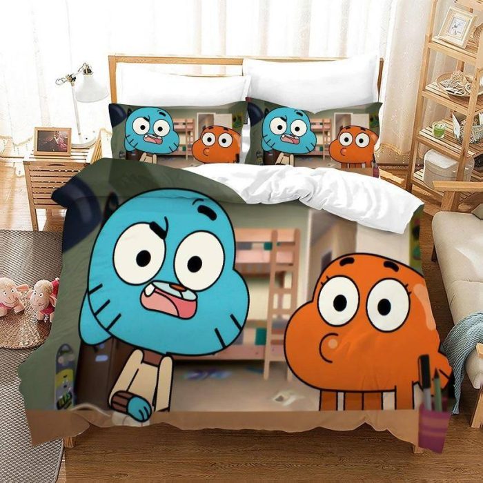 The Amazing World of Gumball #8 Duvet Cover Pillowcase Bedding Set Home Bedroom Decor