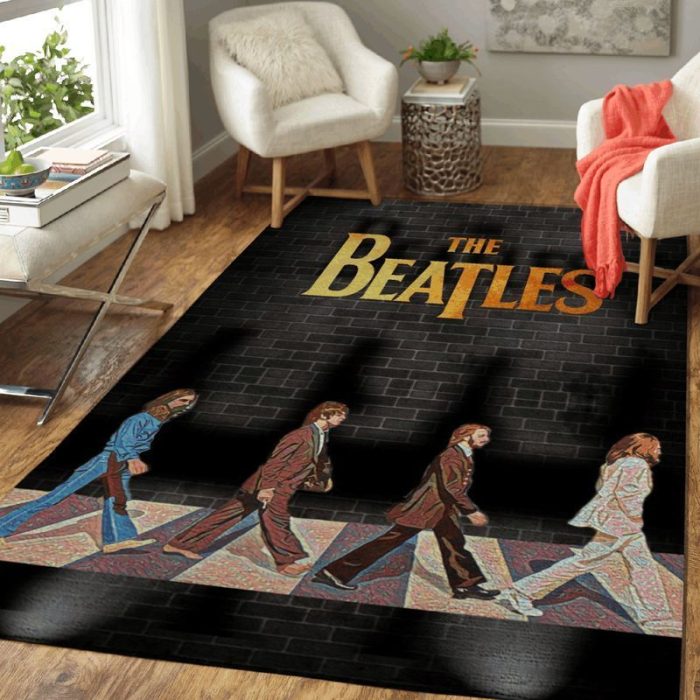 The Beatles Band Abbey Road Album English Rock Band For Beatles Fans Area Rug Living Room Rug Home Decor Floor Decor