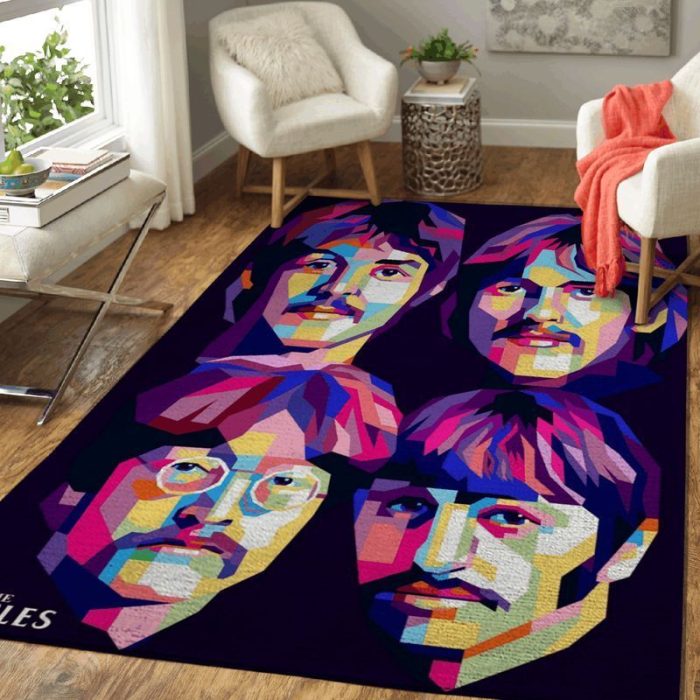 The Beatles Band English Rock Band Formed In Liverpool In 1960 Pop Art Area Rug Living Room Rug Home Decor Floor Decor