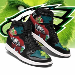 The Grinch Philadelphia Eagles NFL Air Jordan 1 Sport Custom Sneakers