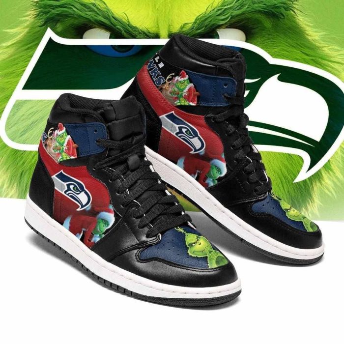 The Grinch Seattle Seahawks NFL Air Jordan 1 Sport Custom Sneakers