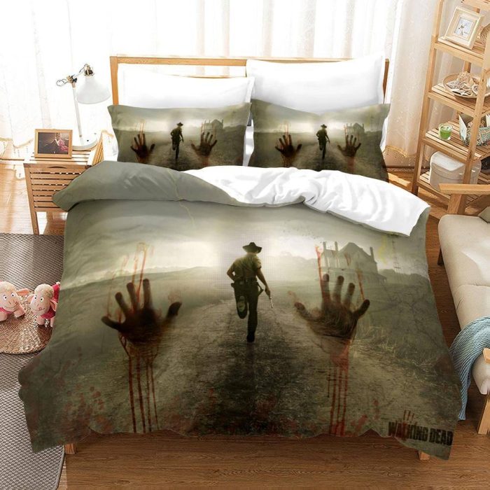 The WalKing  Dead #8 Duvet Cover Pillowcase Bedding Set Home Bedroom Decor