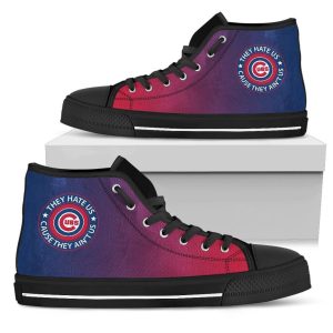 They Hate Us Cause They Ain't Us Chicago Cubs MLB Custom Canvas High Top Shoes