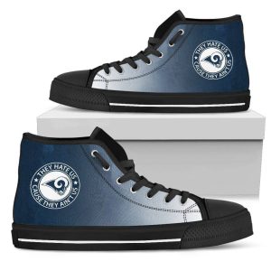 They Hate Us Cause They Ain't Us Los Angeles Rams NFL Custom Canvas High Top Shoes