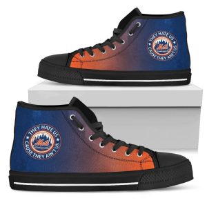 They Hate Us Cause They Ain't Us New York Mets MLB Custom Canvas High Top Shoes