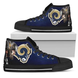 Thor Los Angeles Rams NFL Custom Canvas High Top Shoes