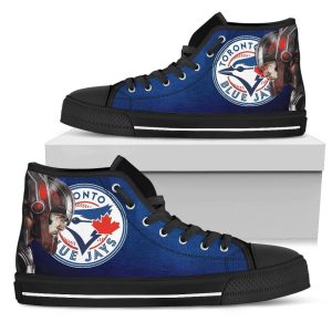 Thor Toronto Blue Jays MLB Custom Canvas High Top Shoes