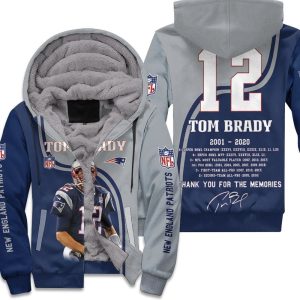 Tom Brady 12 New England Patriots Highlight Career Signatures For Fan Unisex Fleece Hoodie