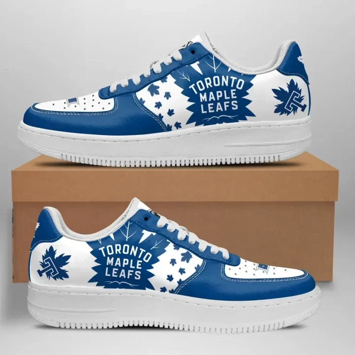 Toronto Maple Leafs Nike Air Force Shoes Unique Hockey Custom Sneakers