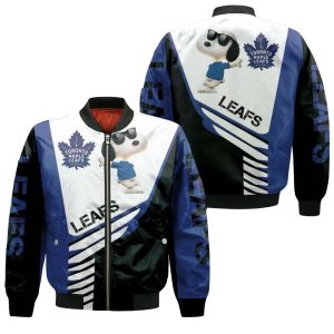Toronto Maple Leafs Snoopy For Fans 3D Bomber Jacket