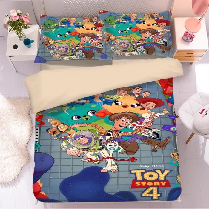 Toy Story Woody Forky #24 Duvet Cover Pillowcase Bedding Set Home Bedroom Decor