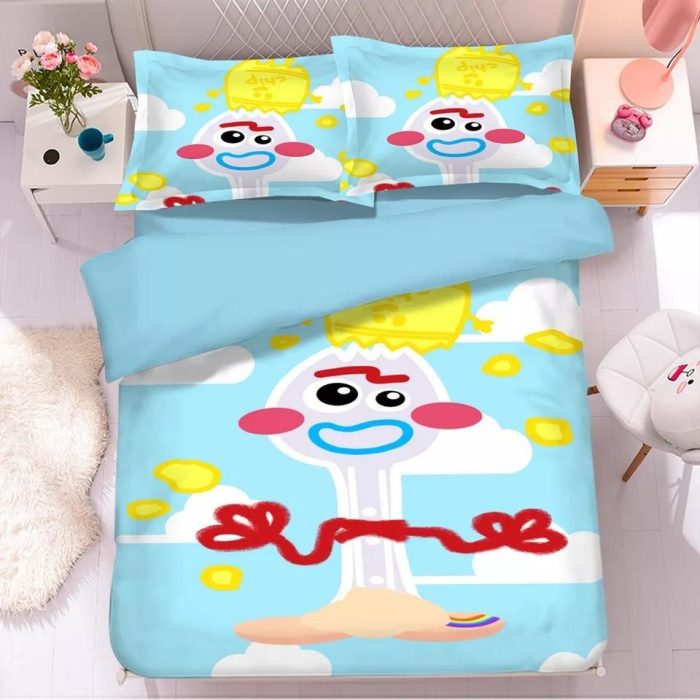 Toy Story Woody Forky #29 Duvet Cover Pillowcase Bedding Set Home Bedroom Decor