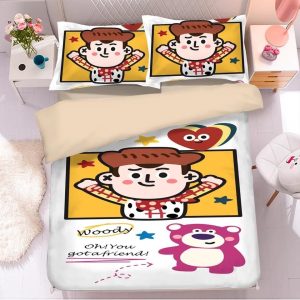 Toy Story Woody Forky #30 Duvet Cover Pillowcase Bedding Set Home Bedroom Decor