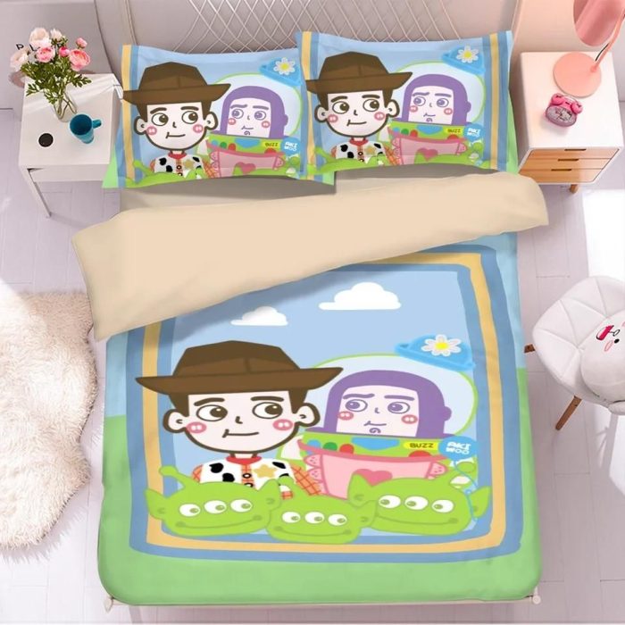 Toy Story Woody Forky #31 Duvet Cover Pillowcase Bedding Set Home Bedroom Decor