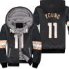 Trae Young Atlanta Hawks Black City Edition Inspired Style Unisex Fleece Hoodie
